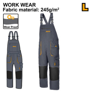 INGCO WUCT8033.L radne pantalone sa tregerima vel l super