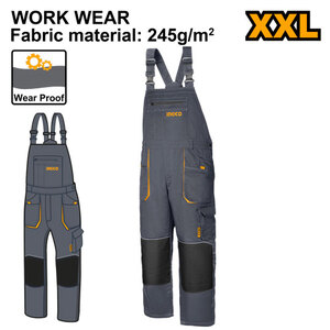 INGCO WUCT8033.XXL radne pantalone sa tregerima vel xxl super