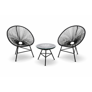 Baštenski set LOUNGE crni