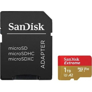 SanDisk SDXC 1TB Extreme micro 190MB/s UHS-I Class10 U3 V30+Ad