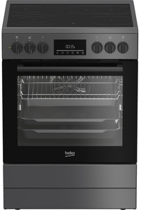 Beko električni šporet FBM67320GAT, Staklokeramička ploča, Konvencionalna rerna, crni