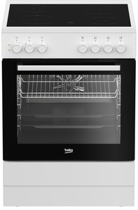 Beko električni šporet FBE67100GWS, Staklokeramička ploča, Konvencionalna rerna, beli