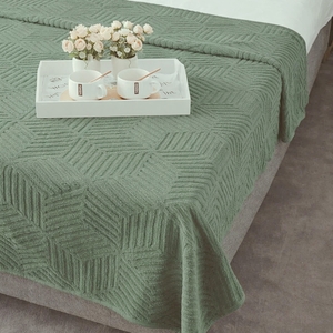 Dekordom Frotir prekrivač cube 145x200 - dark green - 26