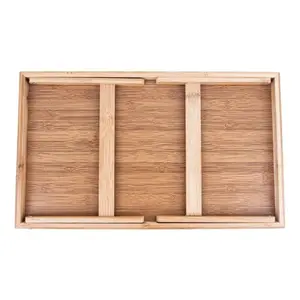 Vilde 153826 - Sklopivi poslužavnik za krevet, bambus , 50x30x24.5 cm