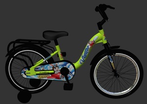 Bicikl kids visitor aviator 12" 8" v-brake  kontra 95-115cm (12") neon zeleni 1120123
