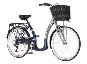 Bicikl city visitor vintage 26" alu 18" v-brake  6 brzina 155-178cm (s/m) plavo srebrni perla uv 1262103