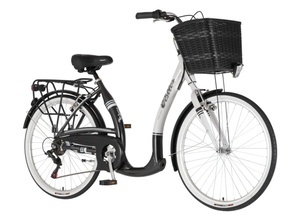 Bicikl city visitor vintage 26" alu 18" v-brake  6 brzina 155-178cm (s/m) belo crni 1262102