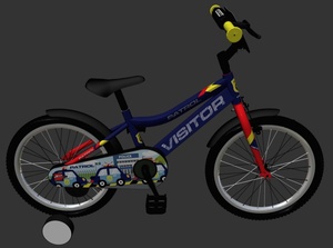 Bicikl kids visitor patrol 12" 8" v-brake  kontra 95-115cm (12") plavi perla 1120132