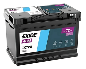 Exide Start-Stop akumulator za automobile 12V 72Ah EK720