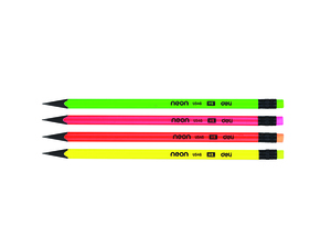 DELI GRAFITNE OLOVKE  TROUGAONE CRNE - NEON 1/12 sa gumicom EU54600