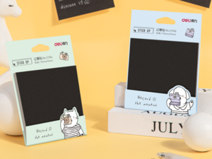 DELI STIKER BLOK  76x76mm CRNI (30 lista) 21556