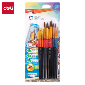 DELI ČETKICE  ZA SLIKANJE SET 1/10 poni, goveđa i najlonska dlaka