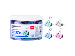 DELI ŠTIPALJKE ZA PAPIR  25x0,4mm U BOJI 1/48 E8554S