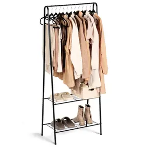 Vilde 568004 - Stalak za odecu sa 2 police 60 x 35 x 153 cm.