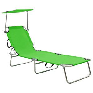 Ležaljka za plažu sa tendom set- 2 kom plava
