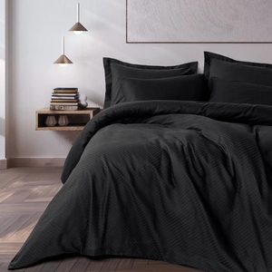 Dekordom Posteljina cb ranforce double - plaid - siyah