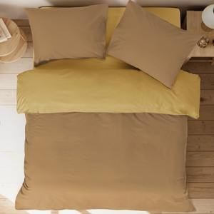 Dekordom Posteljina cb simple set bicolor single - brown/mustard