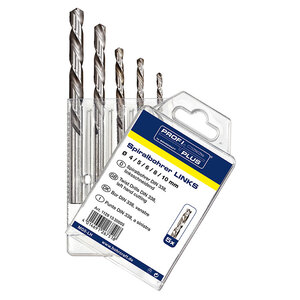 BOHRCRAFT Set spiralnih burgija HSS-G DIN 338 leve Ø4-10 mm, 5 kom