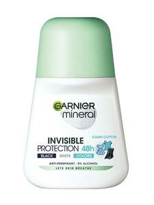 Garnier Mineral Invisible Black, White & Colors roll-on 50ml Cotton
