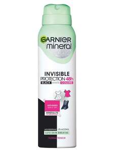 Garnier Mineral Deo Invisible Black, White & Colors Floral Touch Sprej 150 ml
