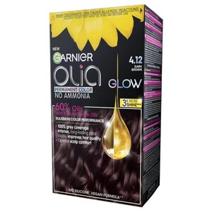 Garnier Olia Glow boja za kosu 4.12 tamno smeđa