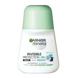 Garnier Mineral Deo Invisible Black, White & Colors Fresh Roll-on Fresh Aloe 50 ml