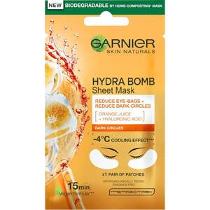 Garnier Skin Naturals Eye Tissue maska za oči protiv tamnih podočnjaka