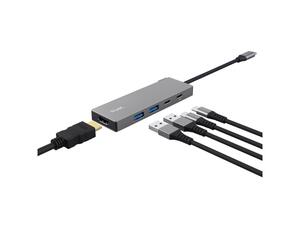Adapter TRUST DALYX 5-IN-1 MULTIPORT/alu/siva