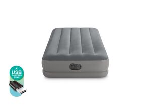 INTEX KREVET TWIN DURA-BEAM PRESTIGE AIRBED W/FASTFILL USB PUMP 64112