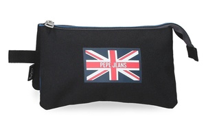 Pepe jeans henry prazna pernica sa 3 pregrade - crna 61.543.22