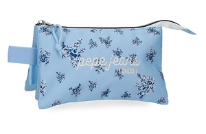 Pepe jeans olivia prazna pernica sa 3 pregrade - sky blue 60.843.42
