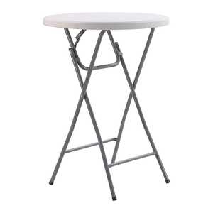 Okrugli barski sto 80 cm, beli