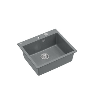 Quadron MORGAN 110 GraniteQ,ugr Sudopera 1 kada, silver/steel HB8304U5-BS_P2O