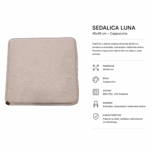 Dekordom Sedalica luna 40x40 - cappuccino