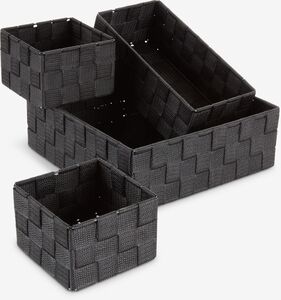 VELORA Korpa set 4 kom. crna