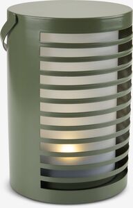 VELORA Baterijska lampa Ø16xH22cm zelena