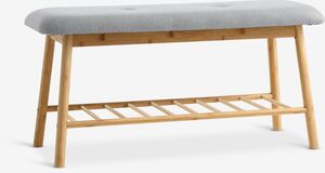 VELORA Klupa siva/bamboo