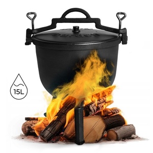 MULTIGARDEN Liveni kotlić na postolju za vatru i roštilj, 15l – VK15L BLACK