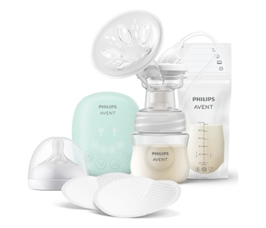 AVENT ELEKTRICNA PUMPICA ZA IZMAZANJE - ESSENTIAL (5 x KESICE ZA ODLAGANJE MLEKA, 4 x TUFERI)
