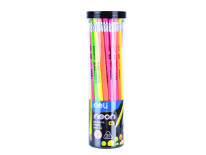 DELI GRAFITNE OLOVKE TROUGAONE CRNE - NEON 1/30 sa gumicom u pernici EU51606