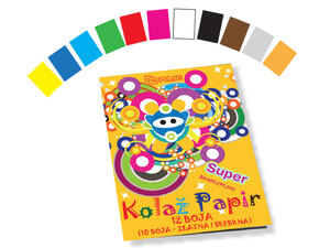 PULSE KOLAŽ PAPIR B5 12 BOJA