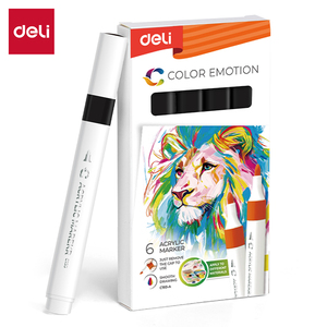 DELI MARKER AKRILNI CRNI 10 COLOR EMOTION EC193A-Black