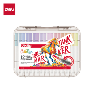 DELI AKRILNI MARKERI 1/12 SA ČETKICOM EC199-12
