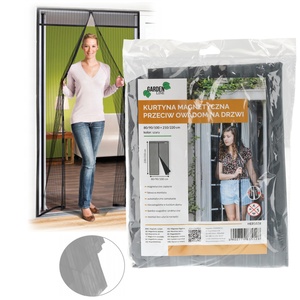 CHOMIK Magnetna zavesa protiv insekata za vrata 80/90/100 × 210/220 cm, siva HEB5528