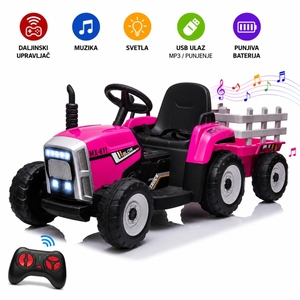 Winnerbike Traktor na akumulator tract xmx611 pink Bck0942