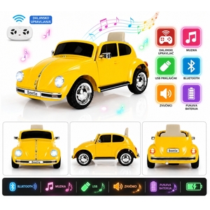 Winnerbike Automobil na akumulator vw beetle je1818 yellow Bck0940