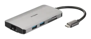 Docking D-Link DUB-M810 8in1 USB-C - HDMI/USB3.0x2/CR/PD/GLAN