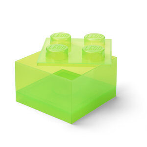 LEGO kutija za odlaganje sa poklopcem (4): Svetlucavo svetlo zelena 40090806
