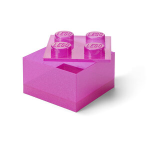 LEGO kutija za odlaganje sa poklopcem (4): Svetlucavo roze 40090801
