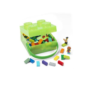 LEGO kutija za užinu sa ručkom: Prozirno zelena 40240008